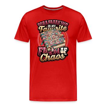 Scrapbooking fille passionné Scrapbook - T-shirt bio Premium Homme - rouge - Devant - Damien (186cm)