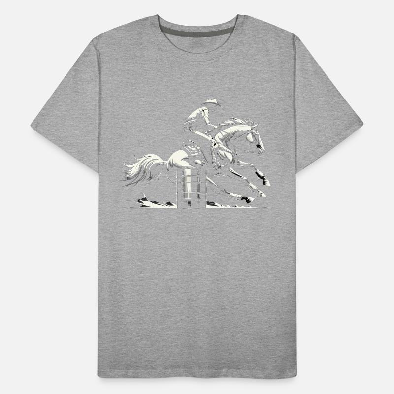 Dynamisme de la course de barils T-shirt bio Premium Homme