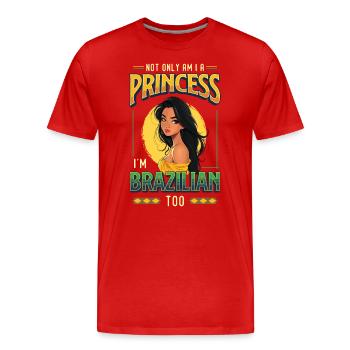 Mädchen Brazilianische Herkunft Brasilien - Männer Premium Bio T-Shirt - Rot - Vorne - Damien (186cm)
