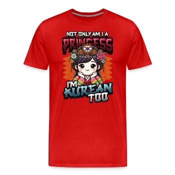 Mädchen Koreanische Herkunft Südkorea - Männer Premium Bio T-Shirt - Rot - Vorne - Damien (186cm)