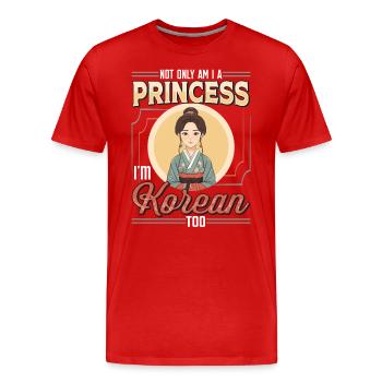 Mädchen Koreanische Herkunft Südkorea - Männer Premium Bio T-Shirt - Rot - Vorne - Damien (186cm)