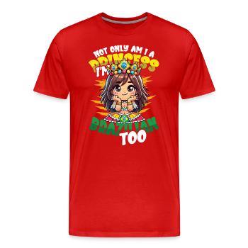 Mädchen Brazilianische Herkunft Brasilien - Männer Premium Bio T-Shirt - Rot - Vorne - Damien (186cm)