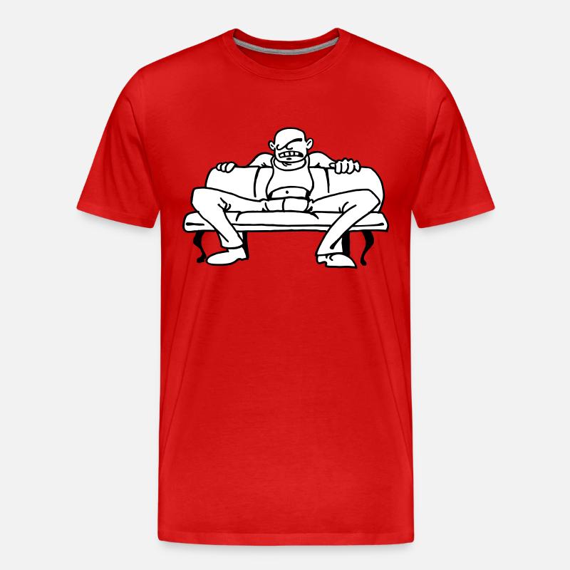 Arschloch - Männer Premium Bio T-Shirt - Rot
