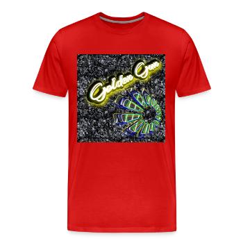 Golden Gun - Image - 2023 - T-shirt bio Premium Homme - rouge - Devant - Damien (186cm)