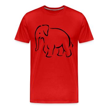Mammut - Männer Premium Bio T-Shirt - Rot - Vorne - Damien (186cm)