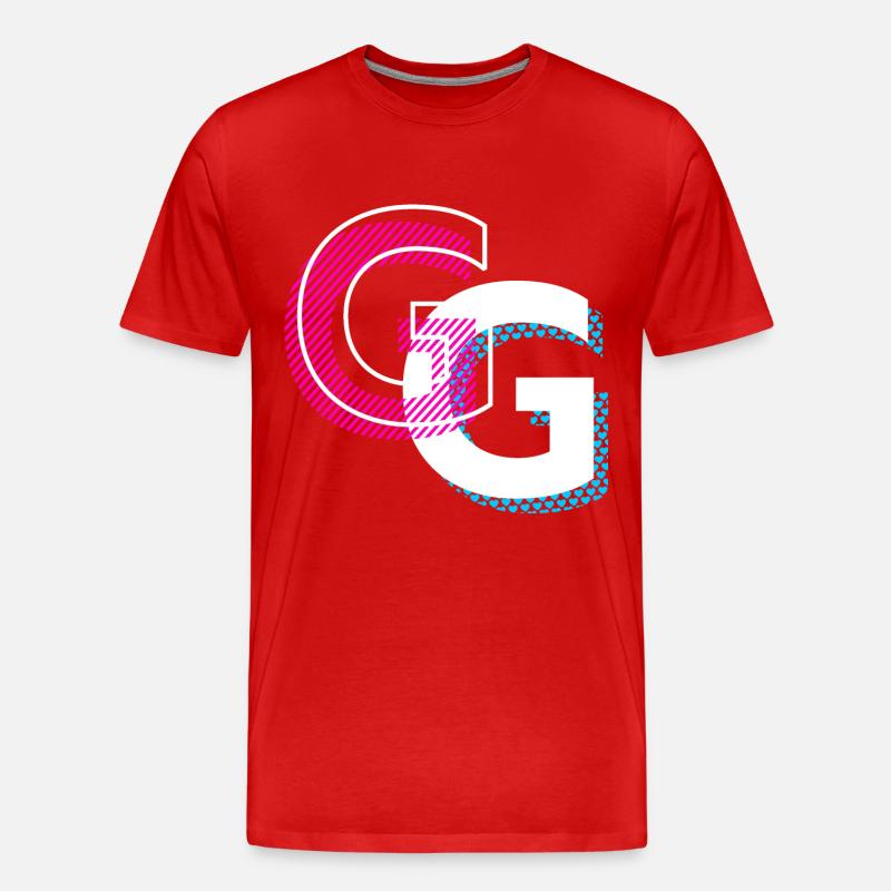 Graffiti G Design Geschenk - Männer Premium Bio T-Shirt - Rot