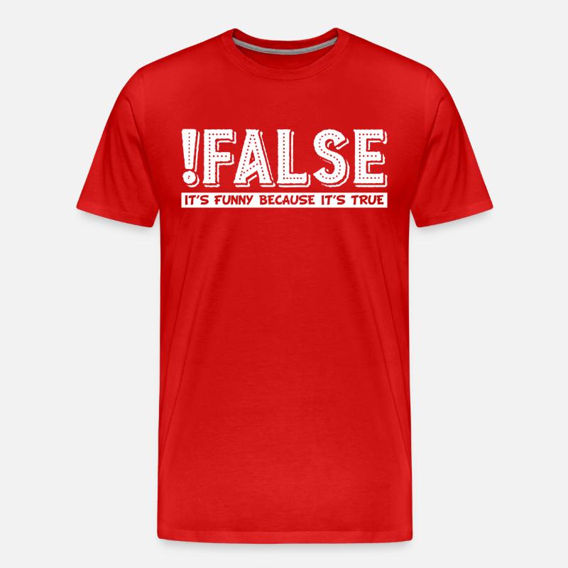 False Funny - Männer Premium Bio T-Shirt - Rot