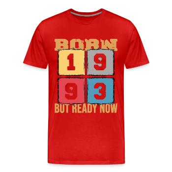 1993 Anniversary Limited Retro Edition - T-shirt bio Premium Homme - rouge - Devant - Damien (186cm)