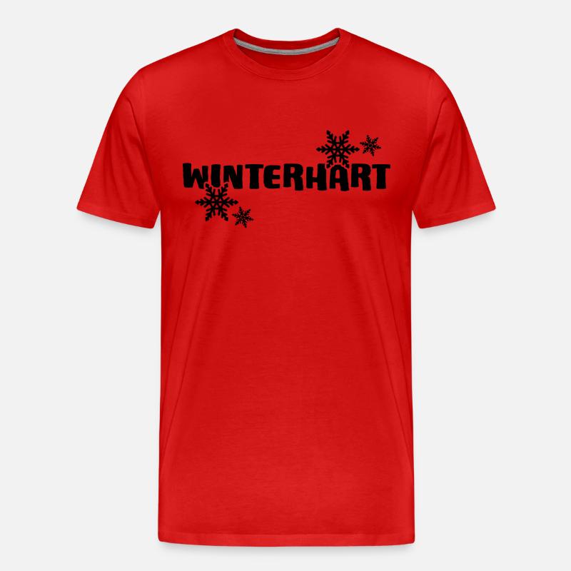 winterhart Eisbader winterschwimmen - Männer Premium Bio T-Shirt - Rot