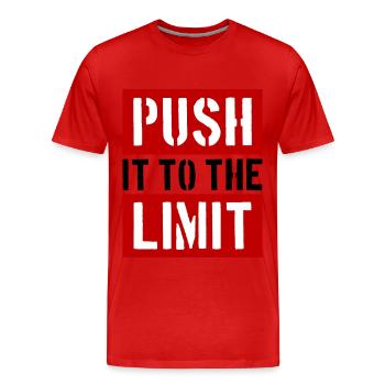 Repoussez les limites en disant fitness - T-shirt bio Premium Homme - rouge - Devant - Damien (186cm)