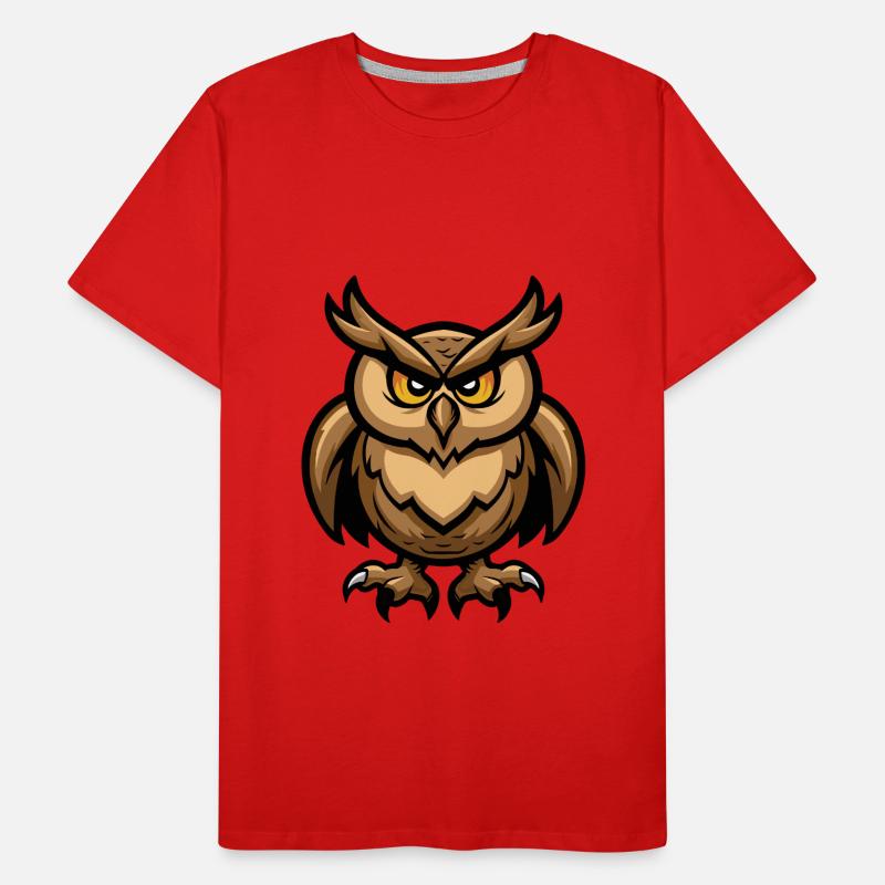 Eule Comic Männer Premium Bio T-Shirt