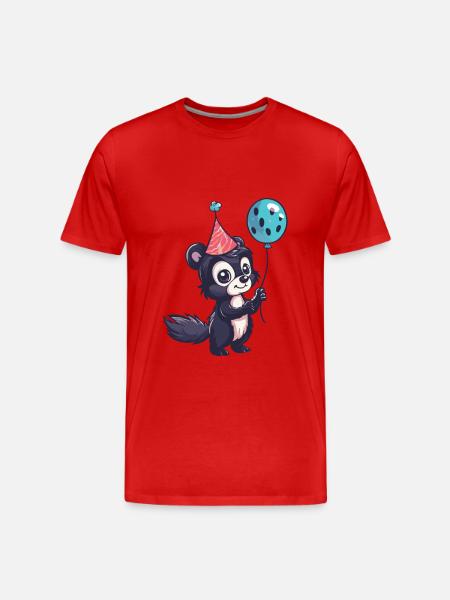 Skunk Anniversaire Bébé - T-shirt bio Premium Homme - rouge