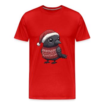 Bande dessinée de Noël Raven Crow - T-shirt bio Premium Homme - rouge - Devant - Damien (186cm)