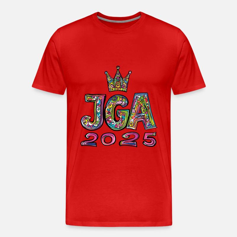 Jga 2025 Junggesellenabschied - Männer Premium Bio T-Shirt - Rot