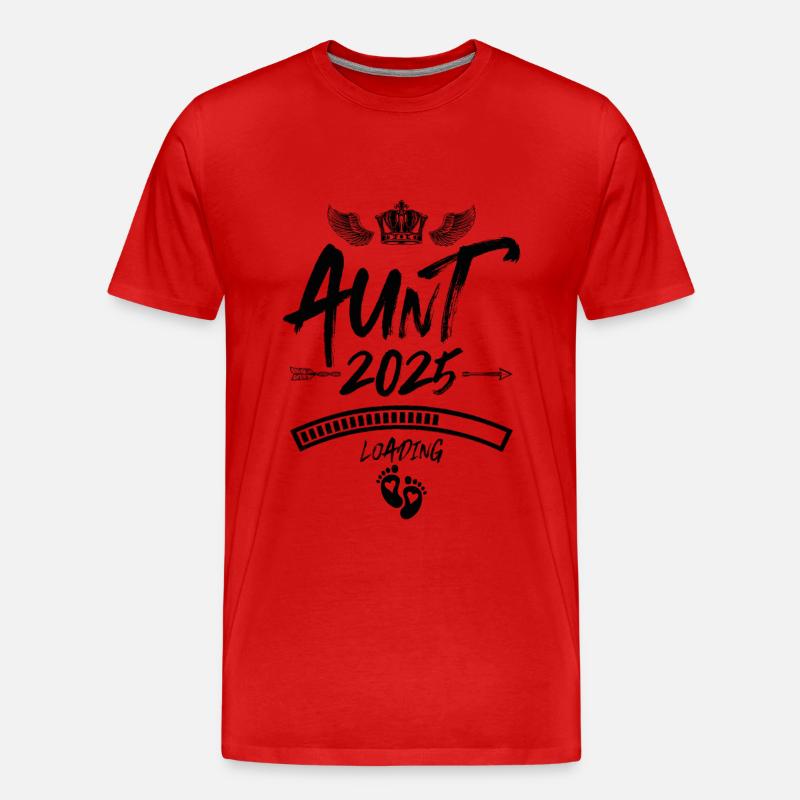 Tante 2025 Loading Spruch - Männer Premium Bio T-Shirt - Rot