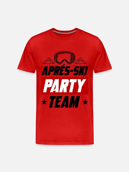 Après Ski Party Team - Men's Premium Organic T-Shirt - red