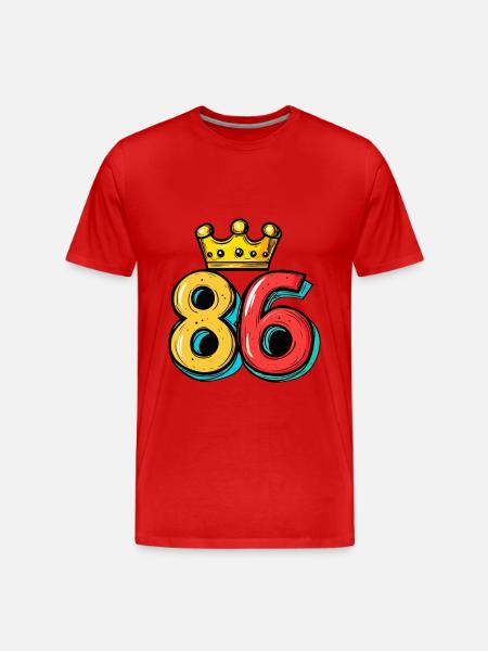86 Number Krone - Men's Premium Organic T-Shirt - red
