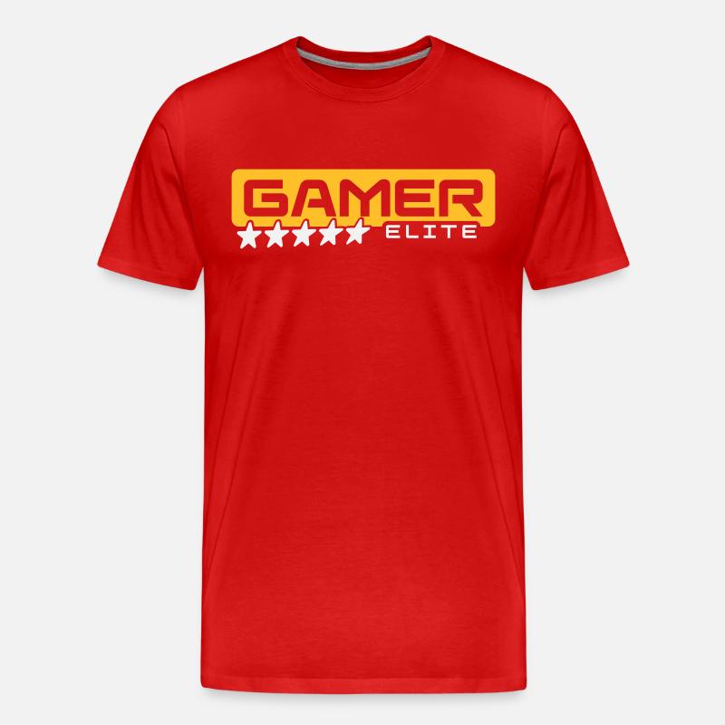 Gamer Elite - Männer Premium Bio T-Shirt - Rot