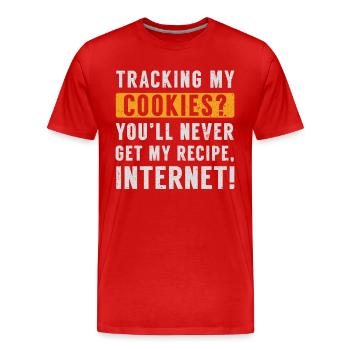 Cookies Internet Web Grand-mère - T-shirt bio Premium Homme - rouge - Devant - Damien (186cm)