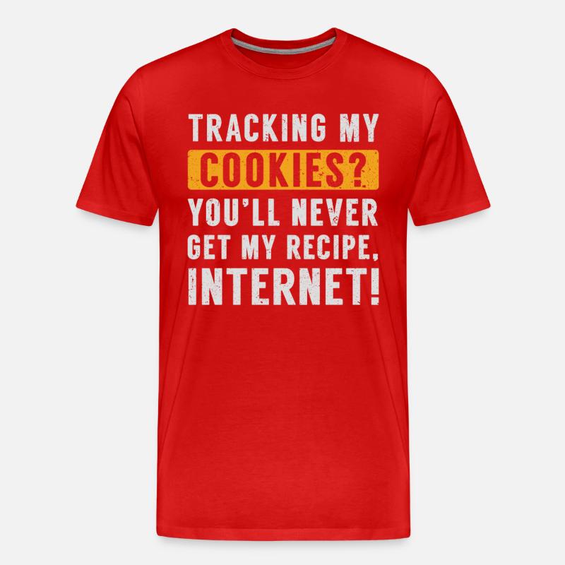 Internet Cookies Web Oma - Männer Premium Bio T-Shirt - Rot