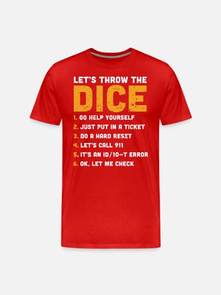 Tech Support Sarcasm - Men's Premium Organic T-Shirt - red
