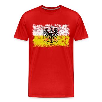 Schlesien - Männer Premium Bio T-Shirt - Rot - Vorne - Damien (186cm)