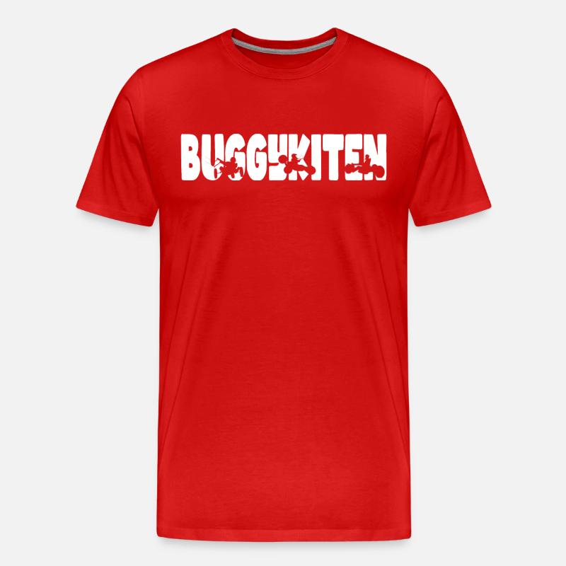 Buggykiten - Männer Premium Bio T-Shirt - Rot