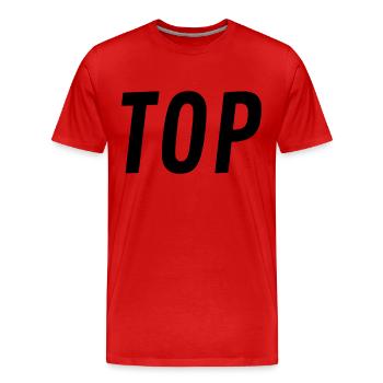 TOP Geschenk - Männer Premium Bio T-Shirt - Rot - Vorne - Damien (186cm)