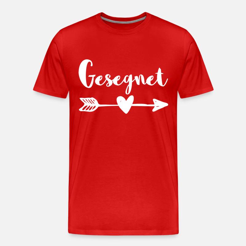 Gesegnet Christliches Geschenk - Männer Premium Bio T-Shirt - Rot
