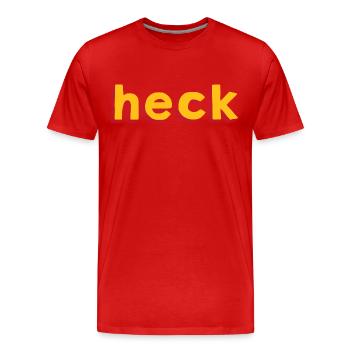 Heck Graphique - T-shirt bio Premium Homme - rouge - Devant - Damien (186cm)