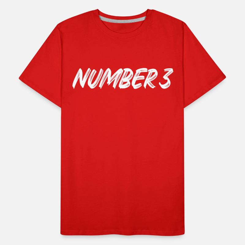 Number 3 - drei - dritter - dritte - 3 - Nummer 3 Männer Premium Bio T-Shirt