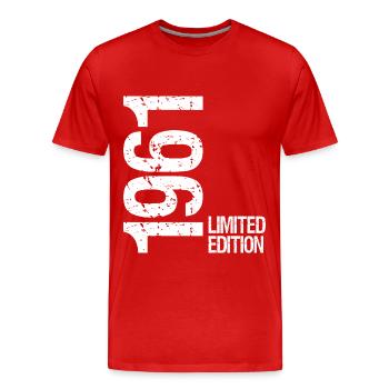 Édition limitée de 1961 - T-shirt bio Premium Homme - rouge - Devant - Damien (186cm)