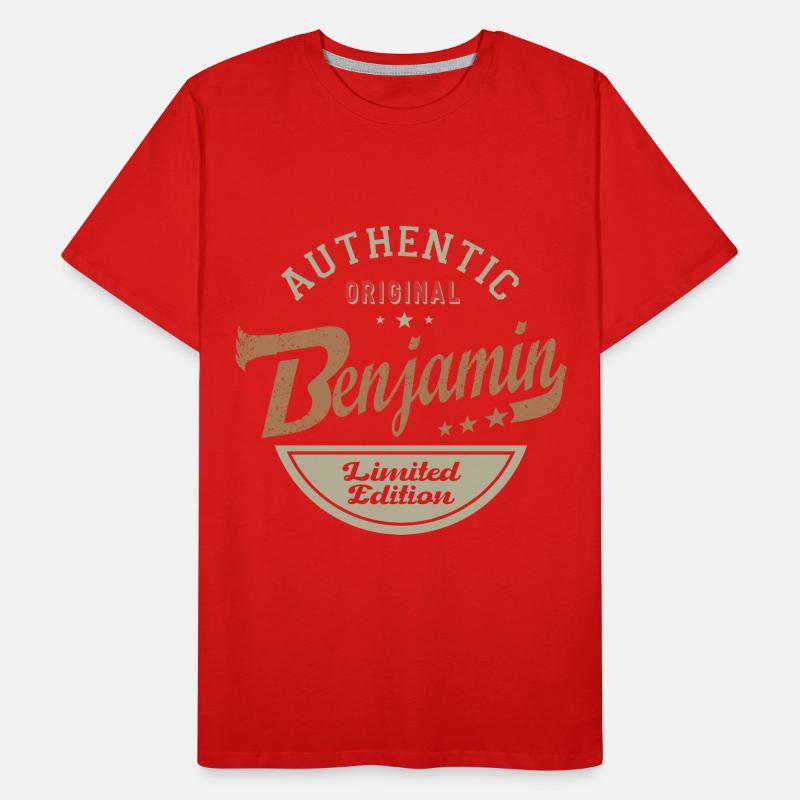 Benjamin personalisierter Geschenkname Benjamin Männer Premium Bio T-Shirt