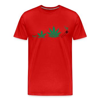 Cannabis development - Men's Premium Organic T-Shirt - red - Front - Damien (186cm)