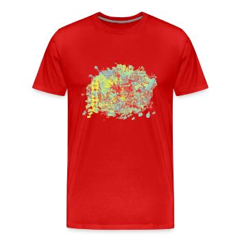 Splash Yellow - Männer Premium Bio T-Shirt - Rot - Vorne - Damien (186cm)