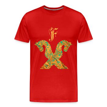 pignon de cheval e 95 f - T-shirt bio Premium Homme - rouge - Devant - Damien (186cm)