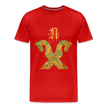 Pignon pour chevaux E 95 N - T-shirt bio Premium Homme - rouge - Devant - Damien (186cm)