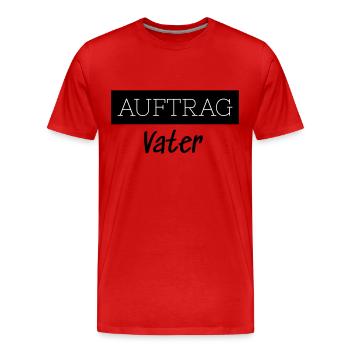Commander Père Famille Cadeau Drôle - T-shirt bio Premium Homme - rouge - Devant - Damien (186cm)