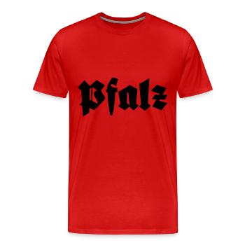 Pfalz - Männer Premium Bio T-Shirt - Rot - Vorne - Damien (186cm)