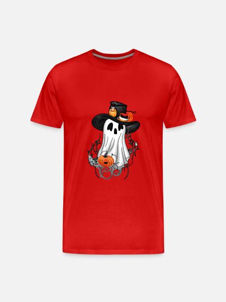 Ghost With a Pumpkin 4 - T-shirt bio Premium Homme - rouge