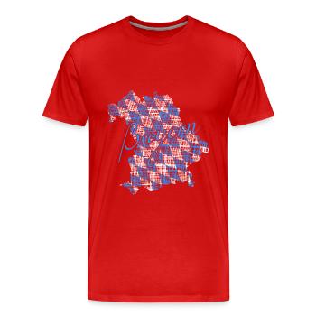 Bayern - Männer Premium Bio T-Shirt - Rot - Vorne - Damien (186cm)