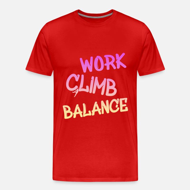 Klettern - Männer Premium Bio T-Shirt - Rot