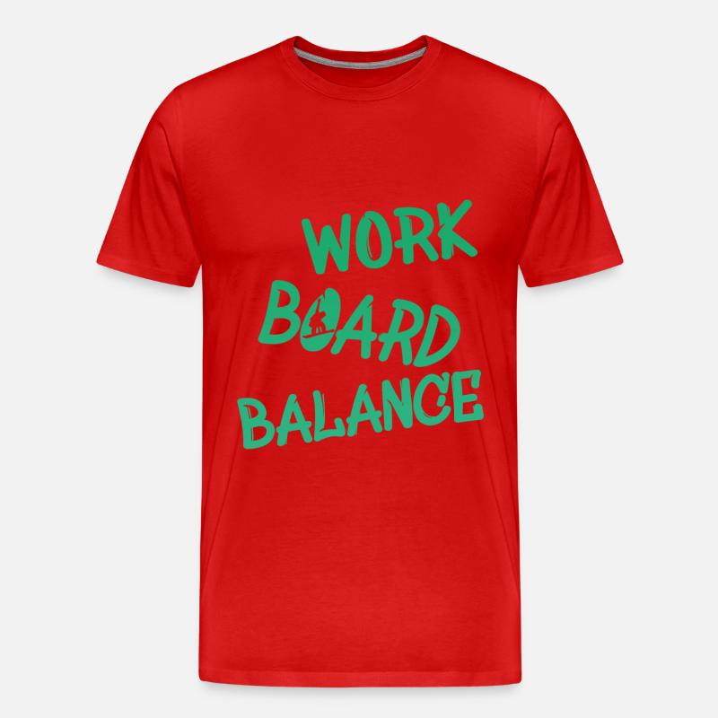 Snowboard, Work Board Balance - Männer Premium Bio T-Shirt - Rot