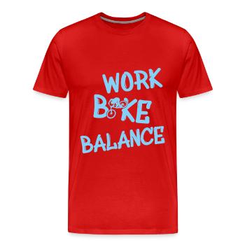 work bike balance - Männer Premium Bio T-Shirt - Rot - Vorne - Damien (186cm)