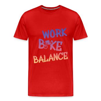 Biken Fahrrad Bike - Männer Premium Bio T-Shirt - Rot - Vorne - Damien (186cm)