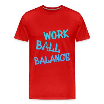 Basketball, Streetball, Work Ball Balance - Männer Premium Bio T-Shirt - Rot - Vorne - Damien (186cm)