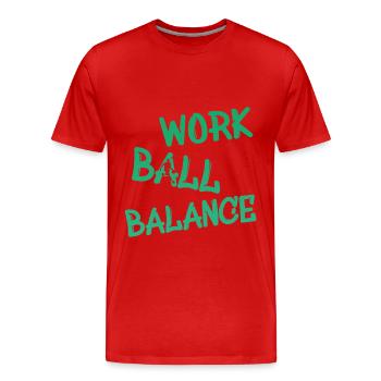 Basketball - Männer Premium Bio T-Shirt - Rot - Vorne - Damien (186cm)