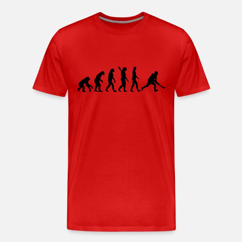 HOCKEY EVOLUTION! - Männer Premium Bio T-Shirt - Rot