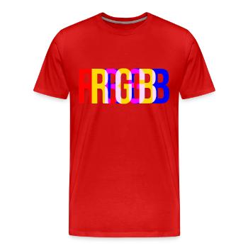 RGB color space - Men's Premium Organic T-Shirt - red - Front - Damien (186cm)