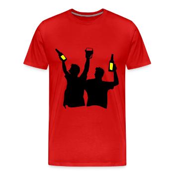 Enterrement de vie de garçon Célébrant l’enterrement de vie de garçon - T-shirt bio Premium Homme - rouge - Devant - Damien (186cm)